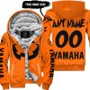 HALLOWEEN V3 – CUSTOM NAME – YAMAHA – ORANGE - FLEECE ZIP HOODIE