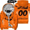 HALLOWEEN V4 – CUSTOM NAME – ALPINESTARS – ORANGE - FLEECE ZIP HOODIE