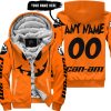 HALLOWEEN V4 – CUSTOM NAME – CAN AM – ORANGE - FLEECE ZIP HOODIE