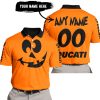 HALLOWEEN V4 – CUSTOM NAME – DUCATI – ORANGE - POLO SHIRT