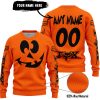 HALLOWEEN V4 – CUSTOM NAME – FOX RACING – ORANGE - SWEATER UGLY