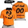 HALLOWEEN V4 – CUSTOM NAME – HONDA – ORANGE - POLO SHIRT