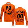 HALLOWEEN V4 – CUSTOM NAME – MONSTER ENERGY – ORANGE - LONG SLEEVE POLO SHIRT
