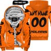 HALLOWEEN V4 – CUSTOM NAME – POLARIS – ORANGE - FLEECE ZIP HOODIE