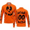 HALLOWEEN V4 – CUSTOM NAME – RED BULL – ORANGE - LONG SLEEVE POLO SHIRT