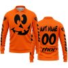HALLOWEEN V4 – CUSTOM NAME – THOR RACING – ORANGE - LONG SLEEVE POLO SHIRT