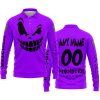 HALLOWEEN – CUSTOM NAME – MONSTER ENERGY – PURPLE - LONG SLEEVE POLO SHIRT