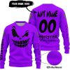 HALLOWEEN – CUSTOM NAME – MONSTER ENERGY – PURPLE - SWEATER UGLY