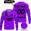 HALLOWEEN – CUSTOM NAME – RED BULL – PURPLE - SWEATER UGLY