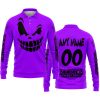 HALLOWEEN – CUSTOM NAME – ROCKSTAR ENERGY – PURPLE - LONG SLEEVE POLO SHIRT