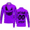 HALLOWEEN – CUSTOM NAME – THOR RACING – PURPLE - LONG SLEEVE POLO SHIRT