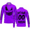 HALLOWEEN – CUSTOM NAME – YAMAHA – PURPLE - LONG SLEEVE POLO SHIRT