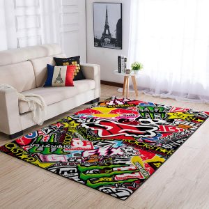 Fox racing dirtbike patterned rug, Fox racing wheelie rug, Fox racing mud rug