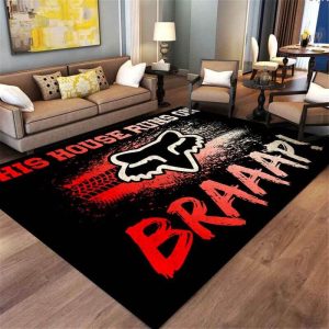 Fox racing action rug, Fox racing gear rug, Fox racing motocross track rug