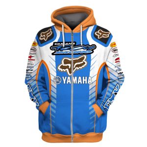 Yamaha 3d zipper hoodies, Yamaha motocross size chart, Yamaha zero foxt