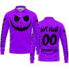 HALLOWEEN V1 – CUSTOM NAME – HONDA – PURPLE - LONG SLEEVE POLO SHIRT