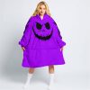 HALLOWEEN V1 – CUSTOM NAME – TRIUMPH – PURPLE - OODIE BLANKET HOODIE