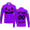 HALLOWEEN V2 – CUSTOM NAME – CAN AM – PURPLE - LONG SLEEVE POLO SHIRT