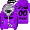 HALLOWEEN V2 – CUSTOM NAME – FOX RACING – PURPLE - FLEECE ZIP HOODIE