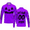 HALLOWEEN V2 – CUSTOM NAME – FOX RACING – PURPLE - LONG SLEEVE POLO SHIRT