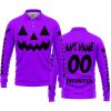 HALLOWEEN V2 – CUSTOM NAME – HONDA – PURPLE - LONG SLEEVE POLO SHIRT
