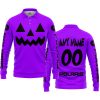 HALLOWEEN V2 – CUSTOM NAME – POLARIS – PURPLE - LONG SLEEVE POLO SHIRT