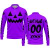 HALLOWEEN V2 – CUSTOM NAME – THOR RACING – PURPLE - LONG SLEEVE POLO SHIRT