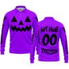 HALLOWEEN V2 – CUSTOM NAME – TRIUMPH – PURPLE - LONG SLEEVE POLO SHIRT