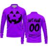 HALLOWEEN V3 – CUSTOM NAME – ALPINESTARS – PURPLE - LONG SLEEVE POLO SHIRT
