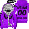 HALLOWEEN V3 – CUSTOM NAME – CAN AM – PURPLE - FLEECE ZIP HOODIE