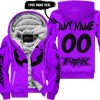 HALLOWEEN V3 – CUSTOM NAME – FOX RACING – PURPLE - FLEECE ZIP HOODIE