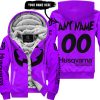 HALLOWEEN V3 – CUSTOM NAME – HUSQVARNA – PURPLE - FLEECE ZIP HOODIE