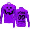 HALLOWEEN V3 – CUSTOM NAME – HUSQVARNA – PURPLE - LONG SLEEVE POLO SHIRT