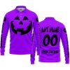 HALLOWEEN V3 – CUSTOM NAME – POLARIS – PURPLE - LONG SLEEVE POLO SHIRT