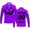 HALLOWEEN V3 – CUSTOM NAME – SEA DOO – PURPLE - LONG SLEEVE POLO SHIRT