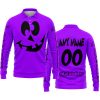 HALLOWEEN V4 – CUSTOM NAME – ALPINESTARS – PURPLE - LONG SLEEVE POLO SHIRT