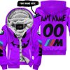 HALLOWEEN V4 – CUSTOM NAME – BMW – PURPLE - FLEECE ZIP HOODIE