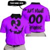 HALLOWEEN V4 – CUSTOM NAME – FOX RACING – PURPLE - POLO SHIRT