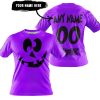 HALLOWEEN V4 – CUSTOM NAME – FOX RACING – PURPLE - T-SHIRT