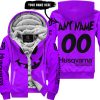 HALLOWEEN V4 – CUSTOM NAME – HUSQVARNA – PURPLE - FLEECE ZIP HOODIE
