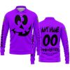 HALLOWEEN V4 – CUSTOM NAME – MONSTER ENERGY – PURPLE - LONG SLEEVE POLO SHIRT