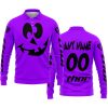 HALLOWEEN V4 – CUSTOM NAME – THOR RACING – PURPLE - LONG SLEEVE POLO SHIRT