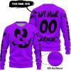 HALLOWEEN V4 – CUSTOM NAME – THOR RACING – PURPLE - SWEATER UGLY