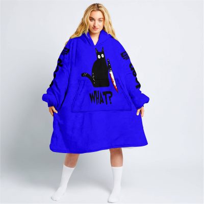 Cat What – Jeep – Blue - Oodie Blanket