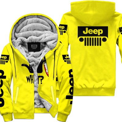 Cat What – Jeep – Yellow - Fleece Zip Hoodie
