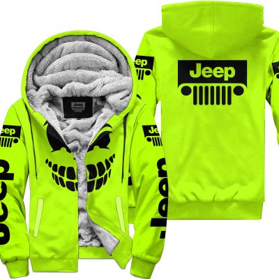 Halloween – Jeep – Neon - Fleece Zip Hoodie
