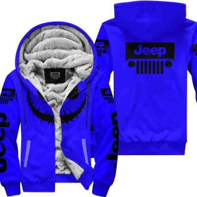 Halloween V1 – Jeep – Blue - Fleece Zip Hoodie