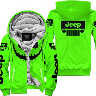 Halloween V1 – Jeep – Green - Fleece Zip Hoodie