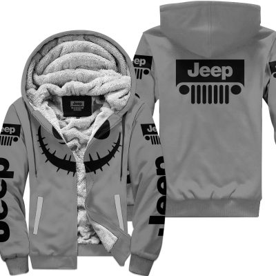 Halloween V1 – Jeep – Grey - Fleece Zip Hoodie