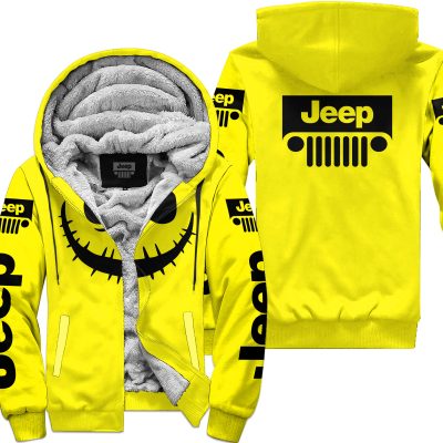 Halloween V1 – Jeep – Yellow - Fleece Zip Hoodie